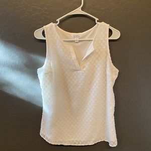 Market & Spruce white sleeveless textured tank